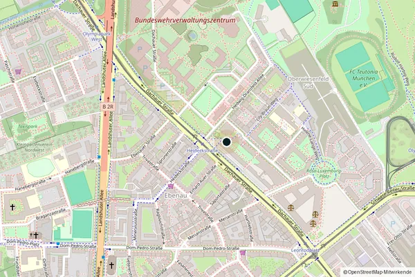 Kartenausschnitt: Yee Chino an der Helene-Weber-Allee 19, zwischen Dachauer Straße und Leonrodplatz in München-Neuhausen